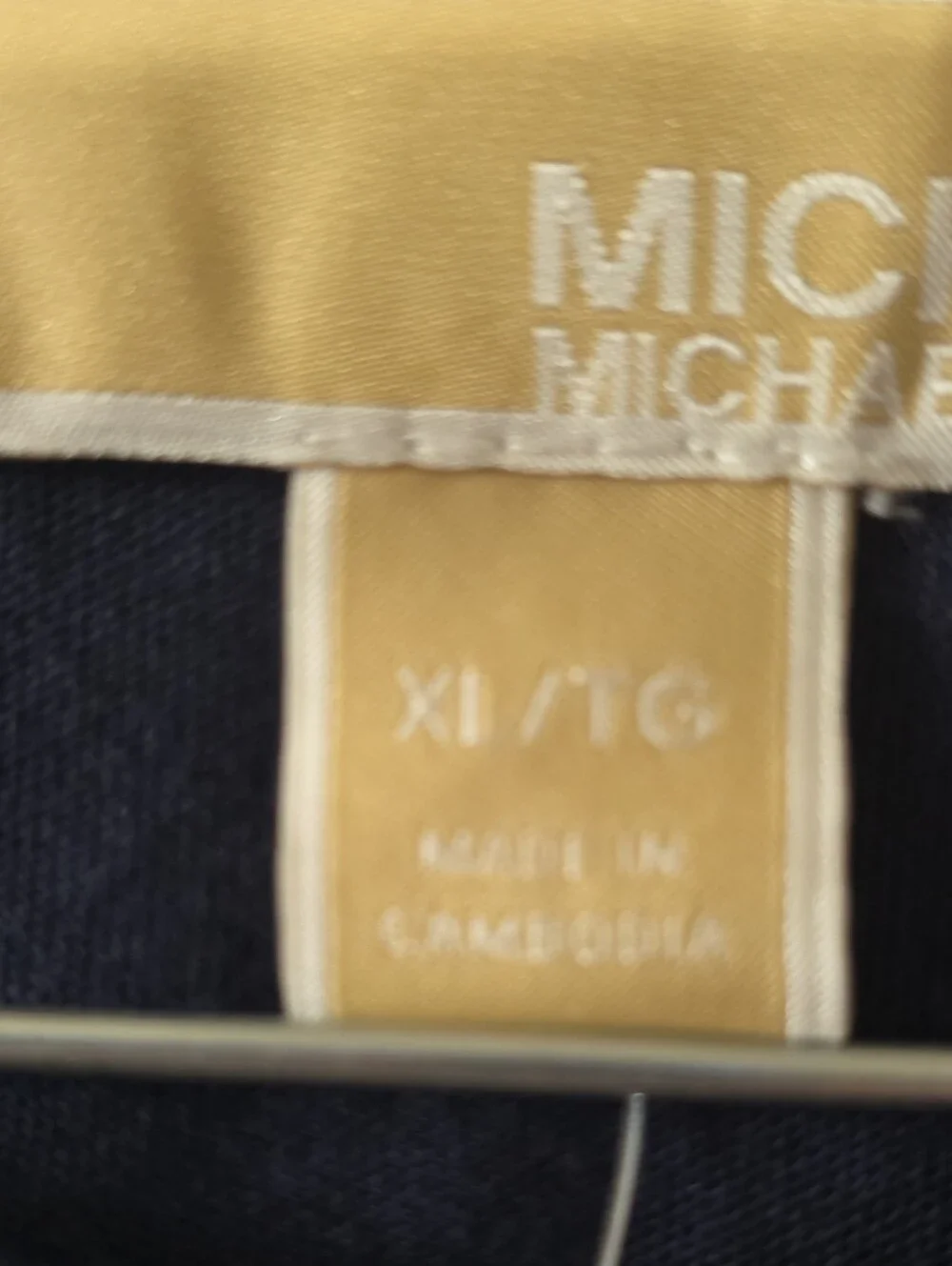 MICHAEL Michael Kors Navy Short Sleeve Ruffle Detail Top - Picture 3 of 4